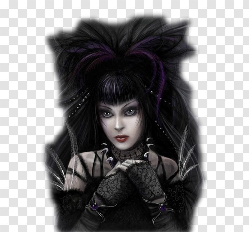 Suzanne Gildert Gothic Fall: El Arte Oscuro, Fantastic Y Gótico Art Fantasy - Black Hair - Fictional Character Transparent PNG