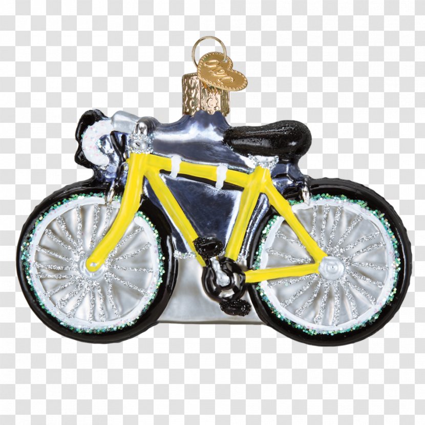 Road Bicycle Christmas Ornament Cycling BMX Bike - Saint Nicholas Day - Hand Painted Transparent PNG