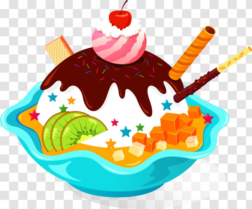 Ice Cream Cake Cone Cupcake - Cuisine Transparent PNG