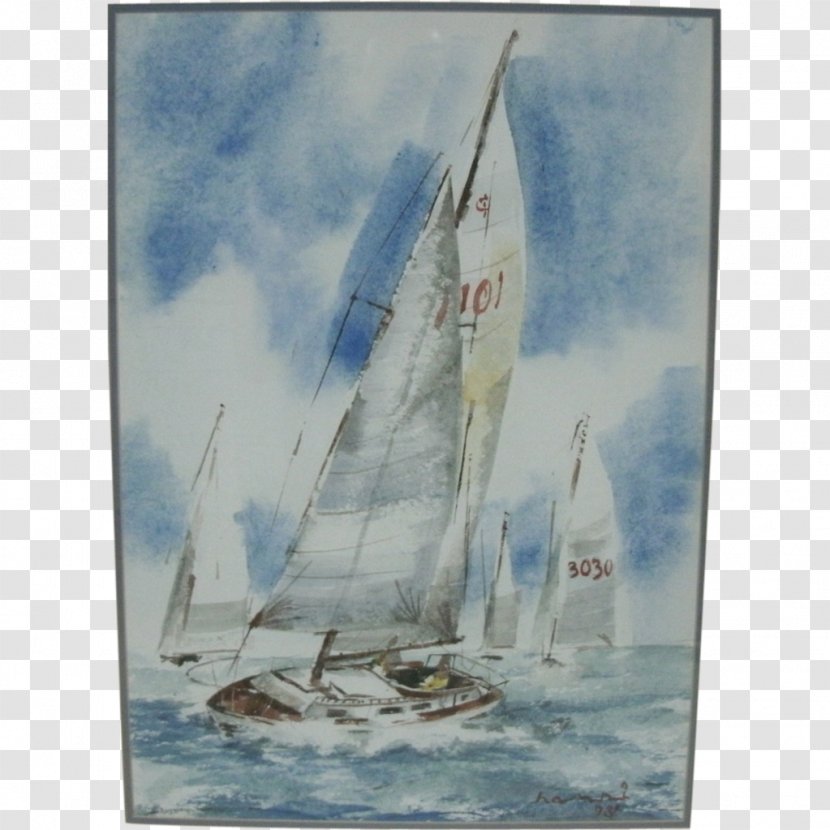 Sailboat Watercolor Painting Art - Calm - Sail Transparent PNG
