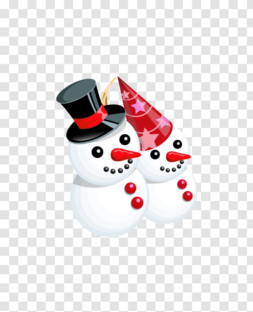 Snowman Christmas Clip Art - Wiki - Two Snow People Transparent PNG