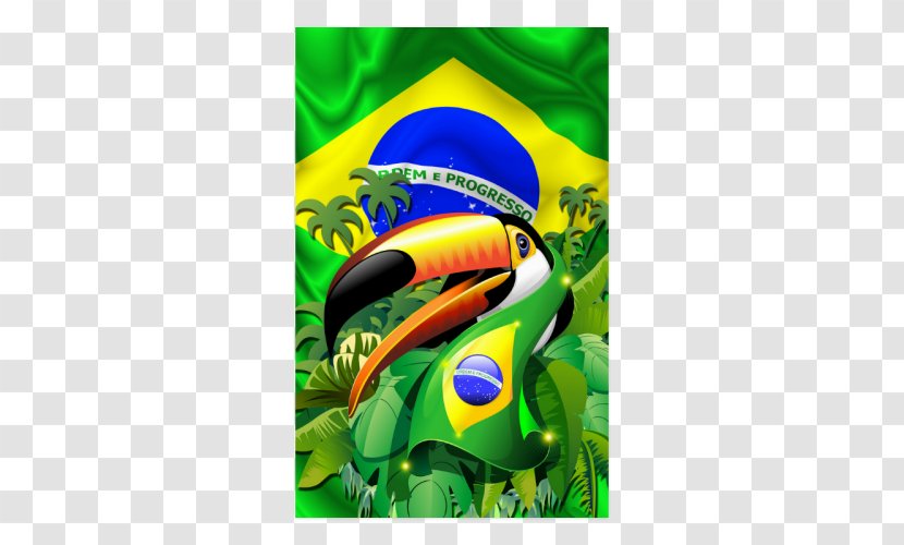 Flag Of Brazil Wall Decal 2014 FIFA World Cup - Green - Toco Toucan Transparent PNG