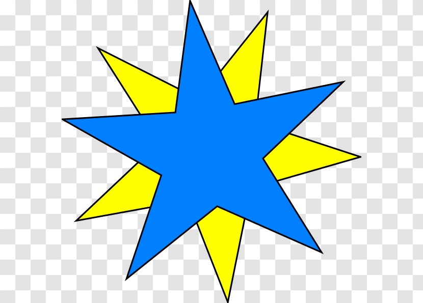Drawing Nautical Star Clip Art - Blue - Yellow Transparent PNG