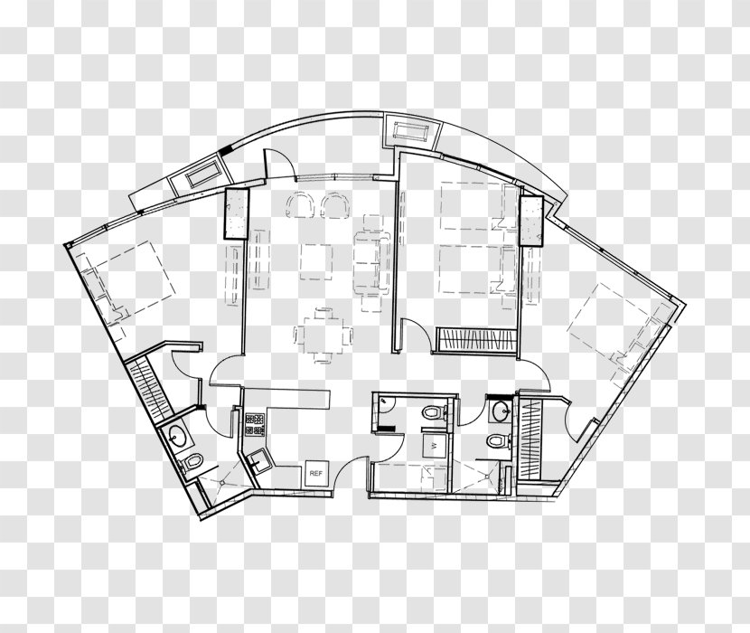 Floor Plan Room Technical Drawing - Condominium - Royalton Transparent PNG