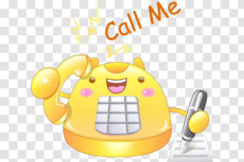 Telephone Animation Cartoon - Vector Phone Transparent PNG