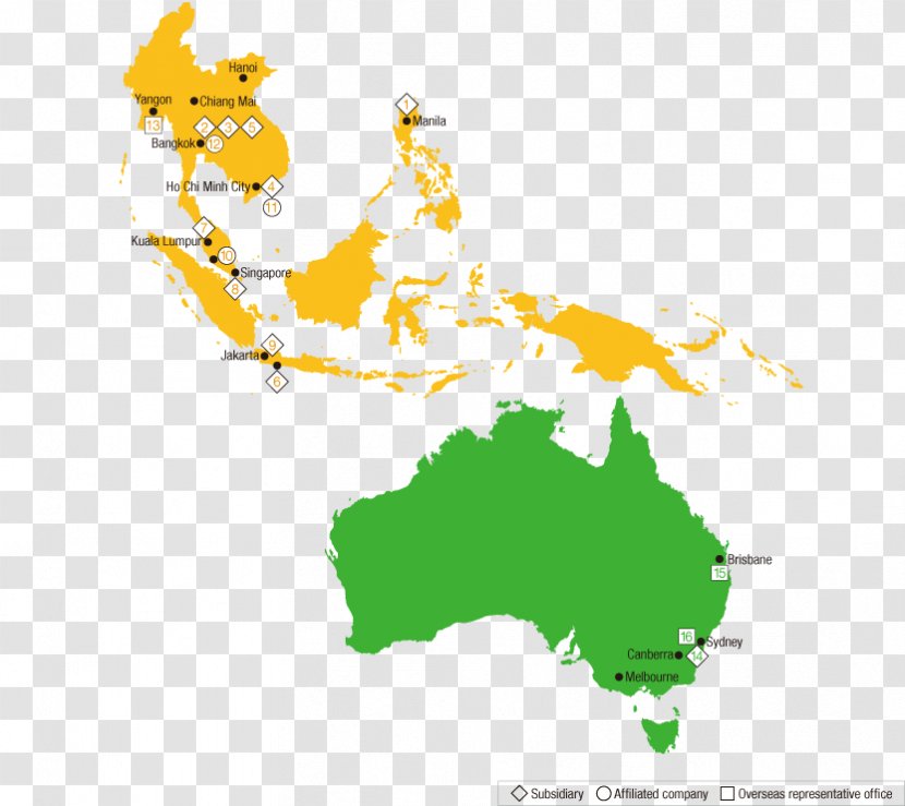 Southeast Asia Australia Google Maps World - Mapa Polityczna - South East Transparent PNG