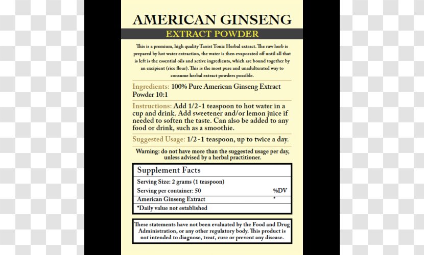 Huáng Qí Herb Ginseng Document Health - Yellow - American Transparent PNG