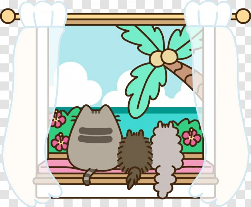 Kitten Cat Pusheen Cuteness Meow - Flower Transparent PNG