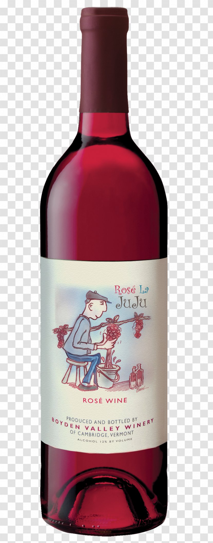 Red Wine Dessert Liqueur Rosé - Bottle Transparent PNG
