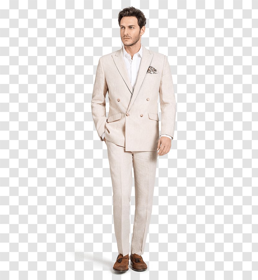 Blazer Beige Suit Double-breasted Tuxedo - Outerwear Transparent PNG
