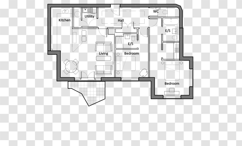 Crosstrees Apartment Floor Plan House Lincoln Park - Home - Tree Transparent PNG