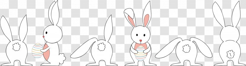 Rabbit Logo - Silhouette - Cartoon Egg Transfer Transparent PNG