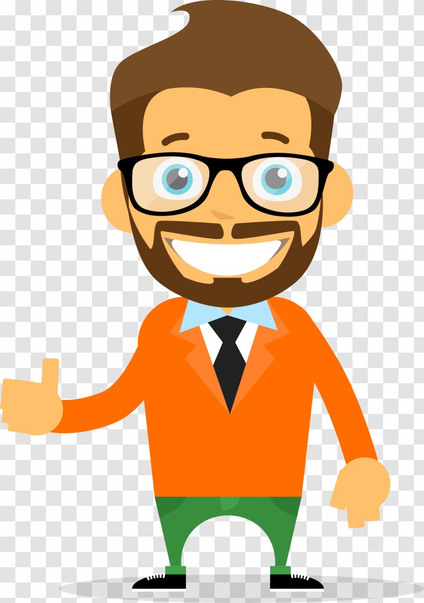 Cartoon Person Illustration - Eyewear - Vector Material Business People Transparent PNG