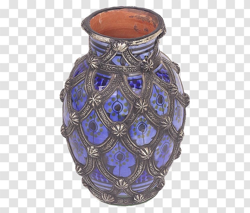 Vase Ceramic Cobalt Blue Urn Tube Transparent PNG