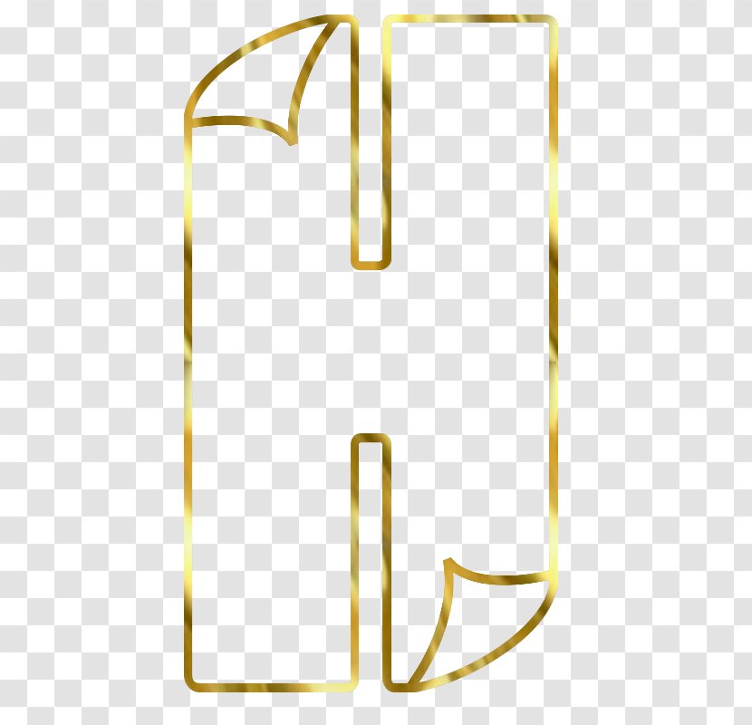 Alphabet Yellow Letter Gold Font - Rectangle - Monica Transparent PNG