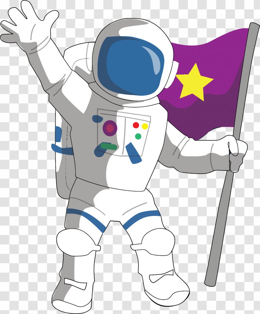 Astronaut Cartoon Clip Art - Line Transparent PNG