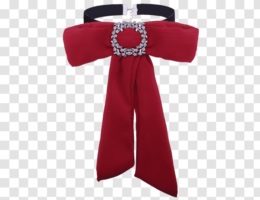 Choker Bow Tie Necklace Necktie Charms & Pendants - Red Transparent PNG