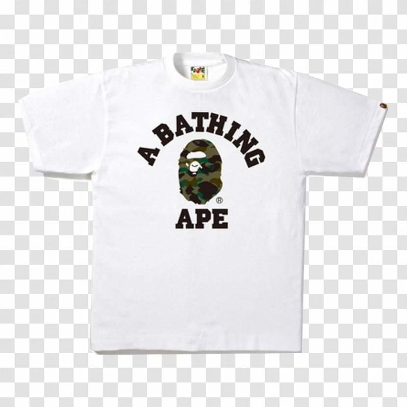 T-shirt A Bathing Ape Clothing Streetwear Color - Green Transparent PNG