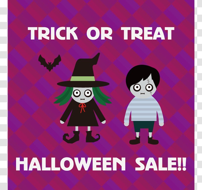 Trick Or Treat Halloween Sale Promotion - Smile Fictional Character Transparent PNG