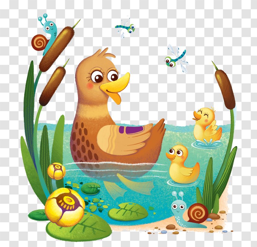 Duck Drawing Cartoon Illustration - Water Bird - And Hand-painted Little Transparent PNG