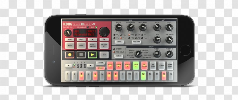 Korg Electribe R Groovebox Drum Machine - Multimedia - Mobile Phone Interface Transparent PNG
