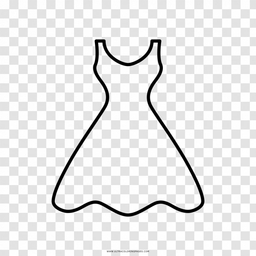 Wedding Dress Drawing Clothing Coloring Book - Monochrome Transparent PNG