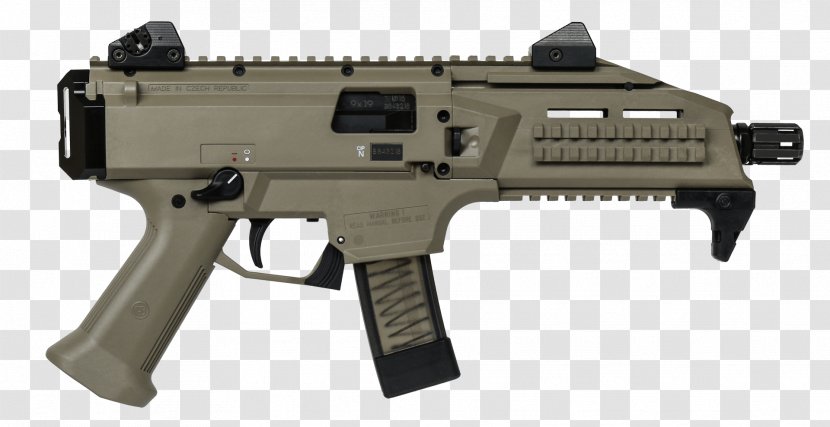 CZ Scorpion Evo 3 Česká Zbrojovka Uherský Brod Firearm Pistol 9×19mm Parabellum - Watercolor - Handgun Transparent PNG
