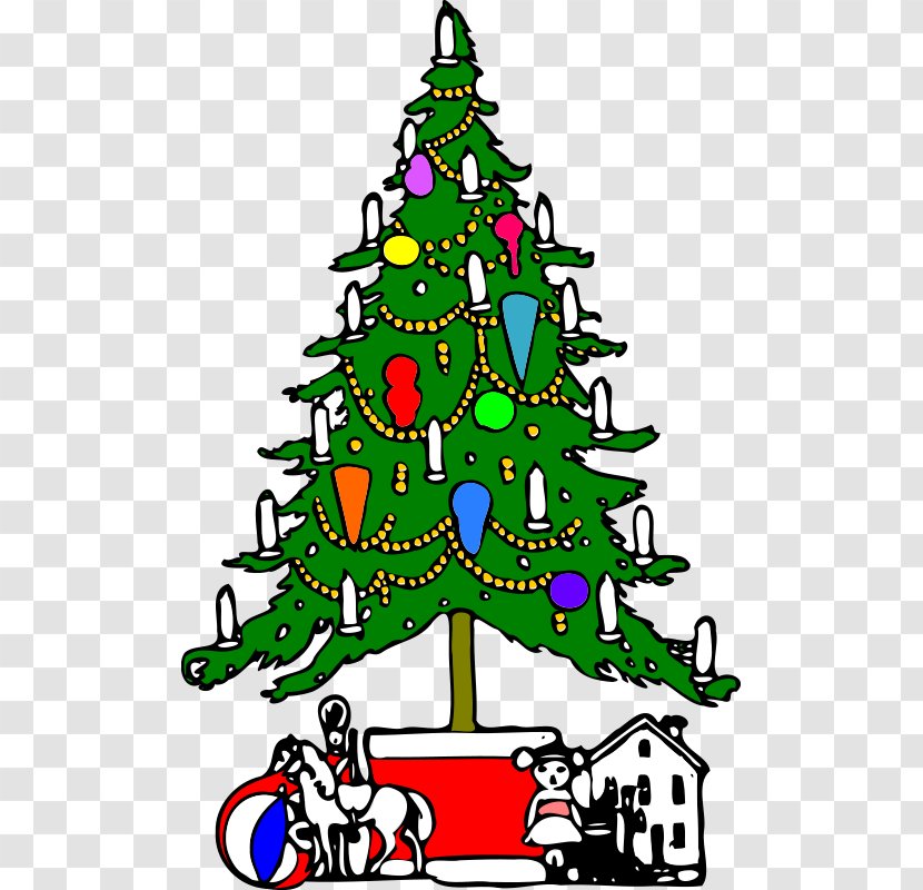 Christmas Tree Day Clip Art Santa Claus Vector Graphics - Conifer Transparent PNG