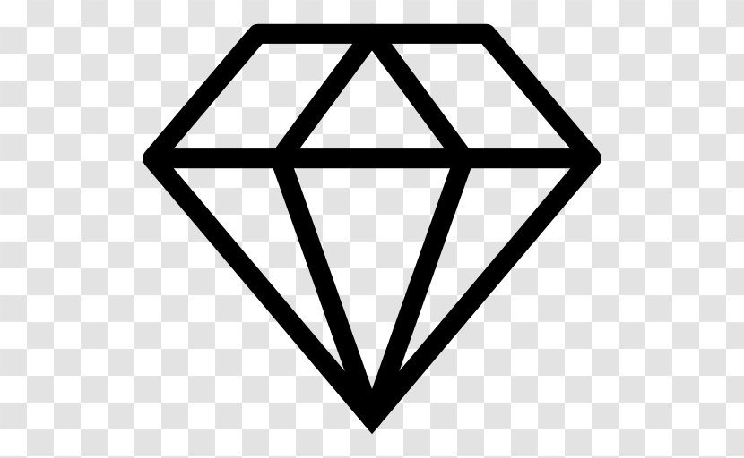 Diamond Gemstone - Black And White Transparent PNG