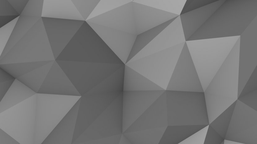 Grey Polygon Desktop Wallpaper - White - Black Background Transparent PNG