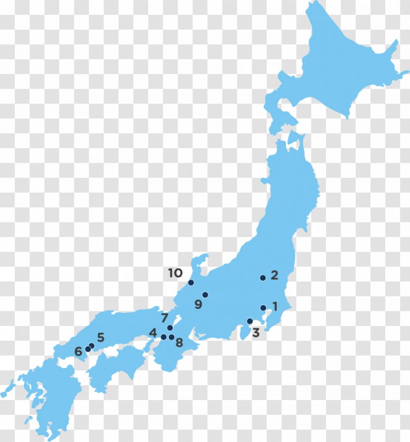 Japan World Map Blank - Blue - Nara Transparent PNG