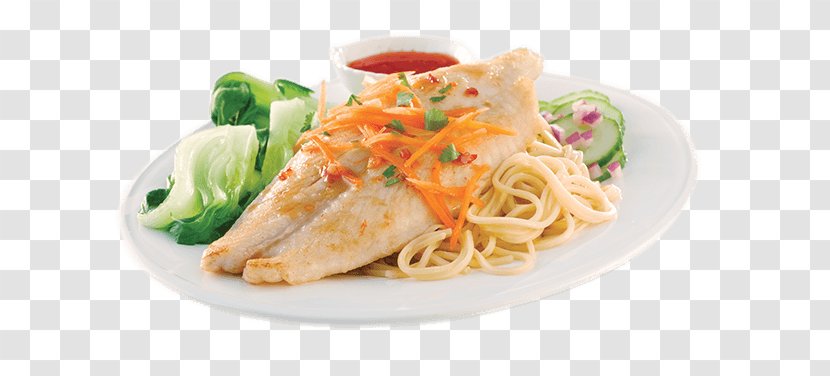 Lo Mein Chinese Noodles Pad Thai Pollock Roe Fried - Meal - Fish Fillet Transparent PNG