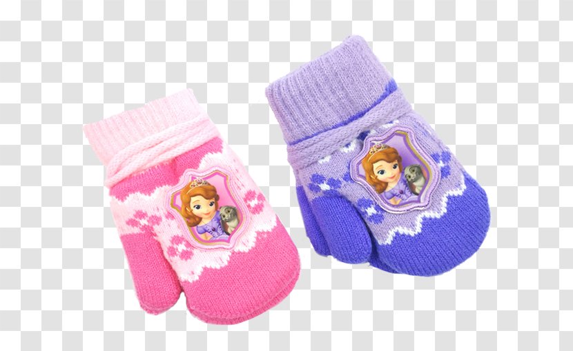 Slipper Glove Child Winter - Frame - Princess Girls Gloves Transparent PNG