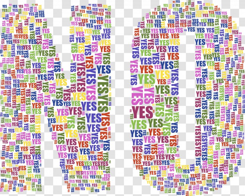 Yes And No Desktop Wallpaper Typography Clip Art Transparent PNG