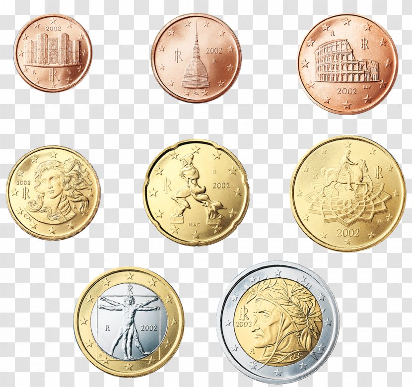 Italy Italian Euro Coins - Lakshmi Gold Coin Transparent PNG
