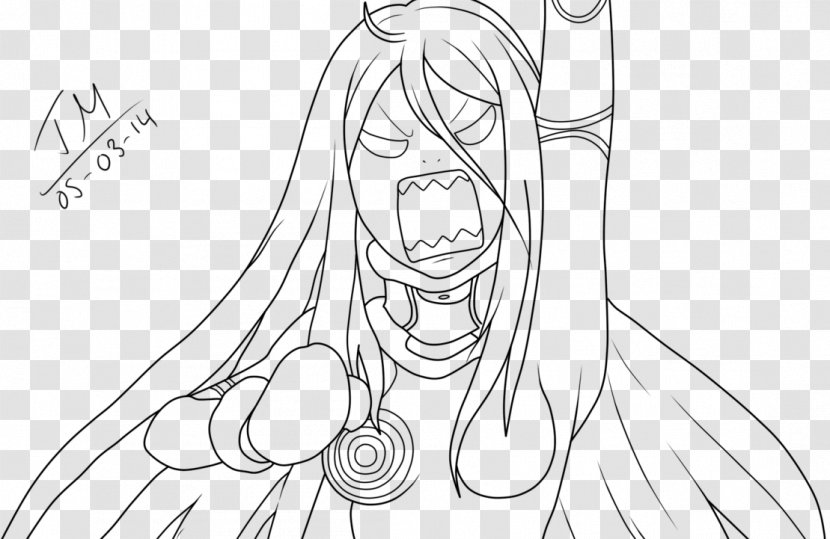 Line Art Deadman Wonderland Drawing Black And White - Watercolor Transparent PNG