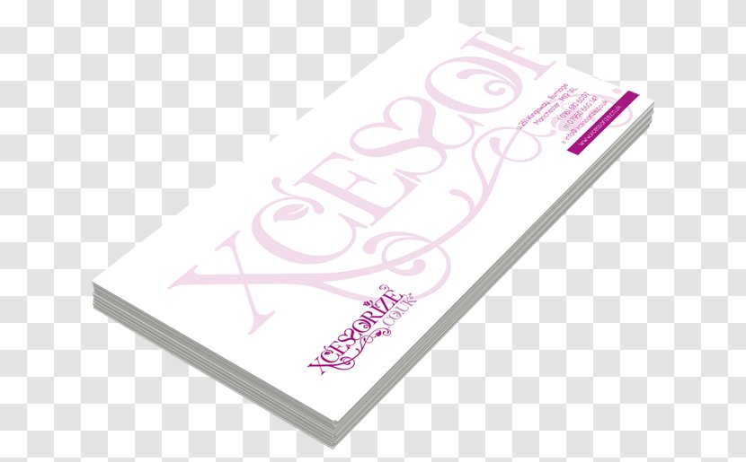 Paper Pink M Line Font - Luxury Business Card Transparent PNG