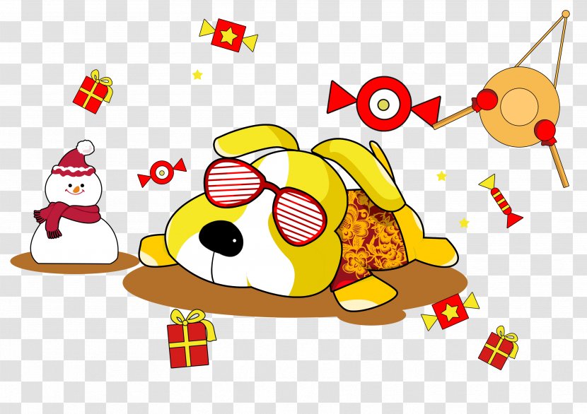 Dog Image Puppy Illustration - Chinese New Year - Tummy Transparent PNG