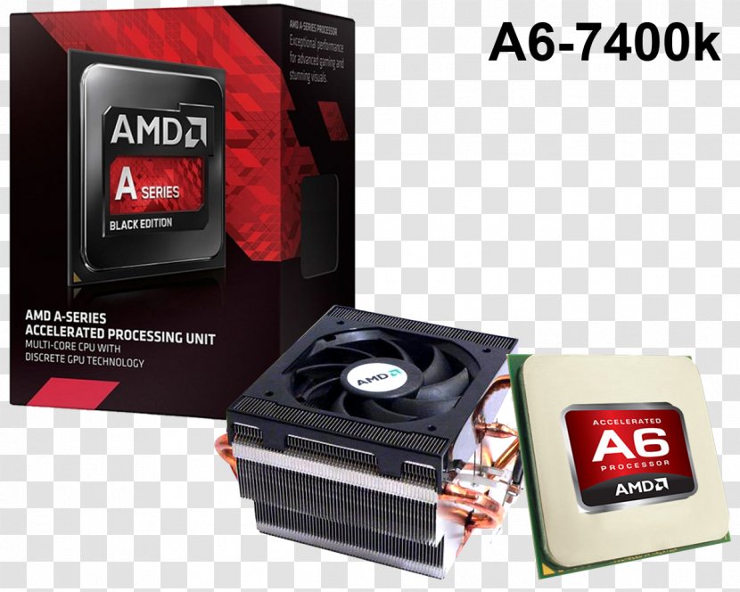Central Processing Unit AMD Accelerated Socket FM2 Advanced Micro Devices A Series A6-7400K - Technology - Computer Transparent PNG