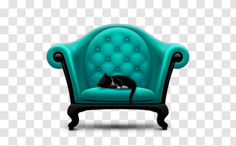 Cat Couch Chair - Animation - Blue Sofa Transparent PNG