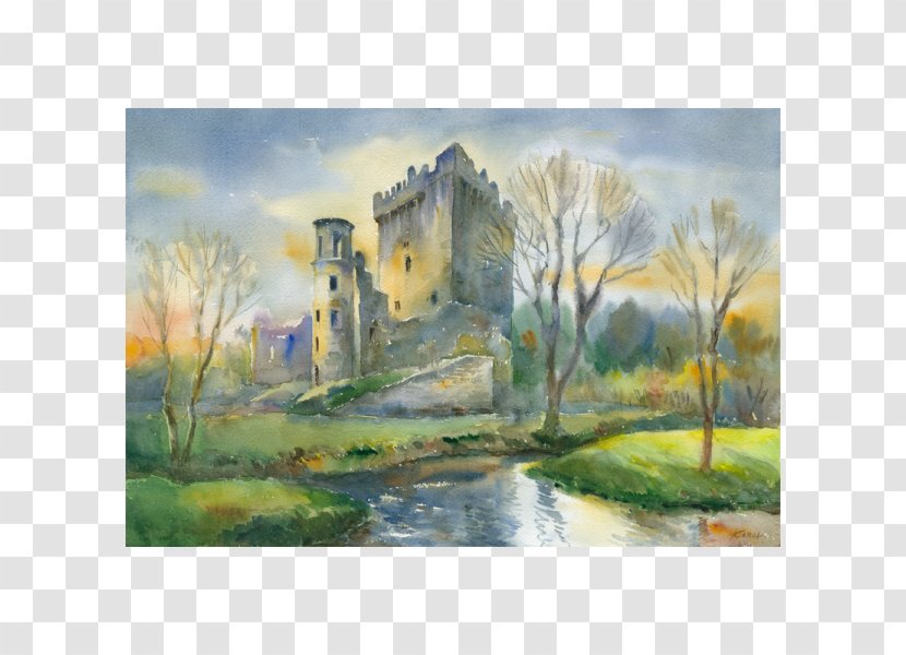 Watercolor Painting Ready To Paint Ireland In Watercolour Art Drawing - Bank - Autumn Poster Transparent PNG