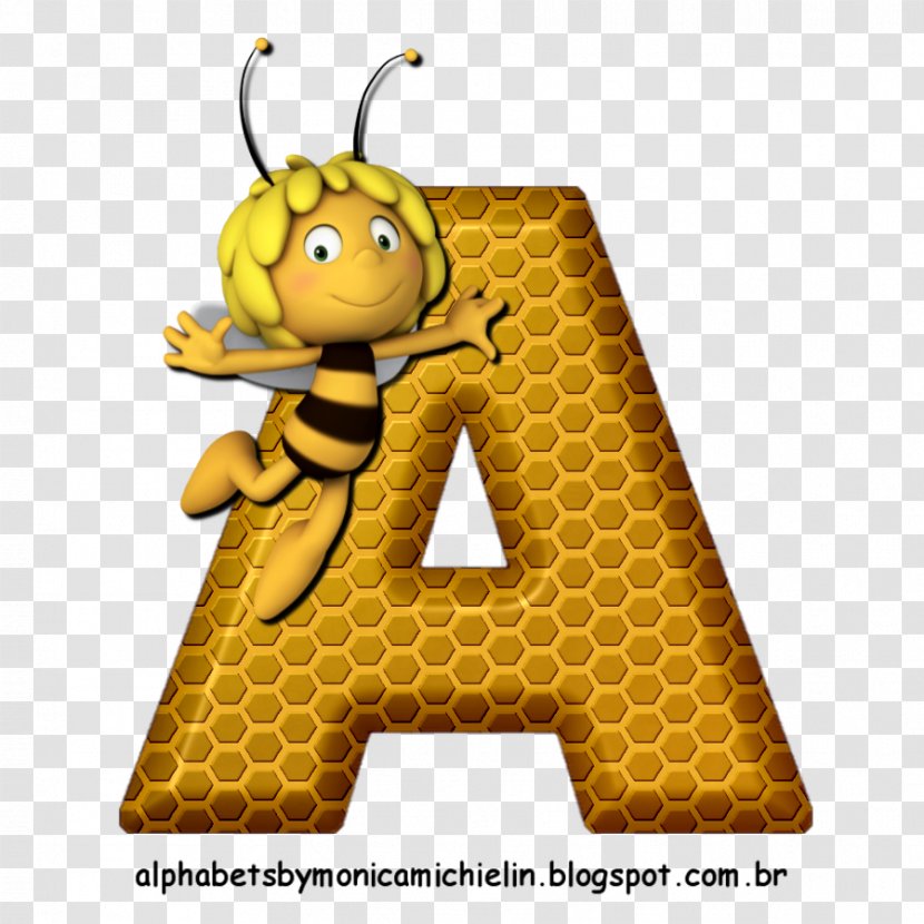 Honey Bee Honeycomb Alphabet Transparent PNG