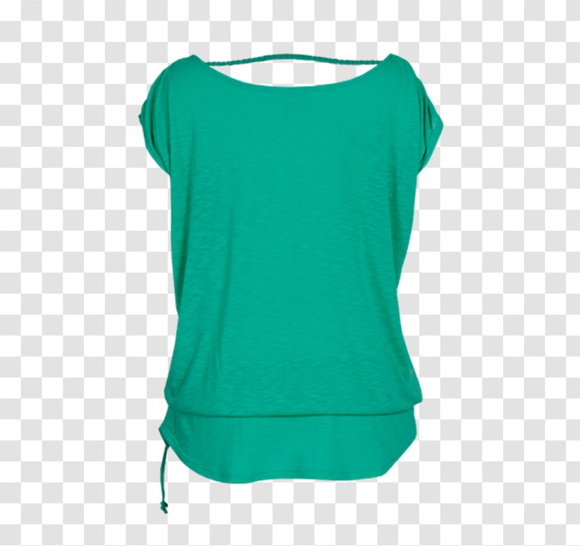 Sleeve Green Shoulder Turquoise Blouse - Dolman Transparent PNG