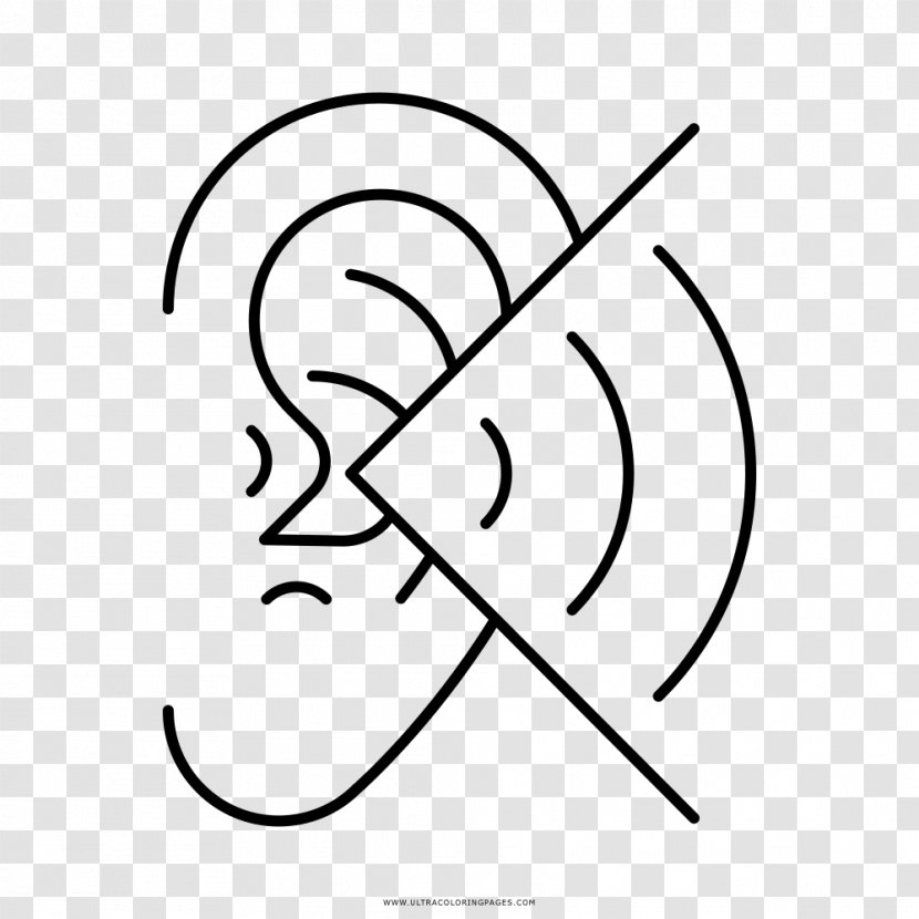 Drawing Coloring Book Hearing Deafness - Silhouette - Microfone Desenho Transparent PNG