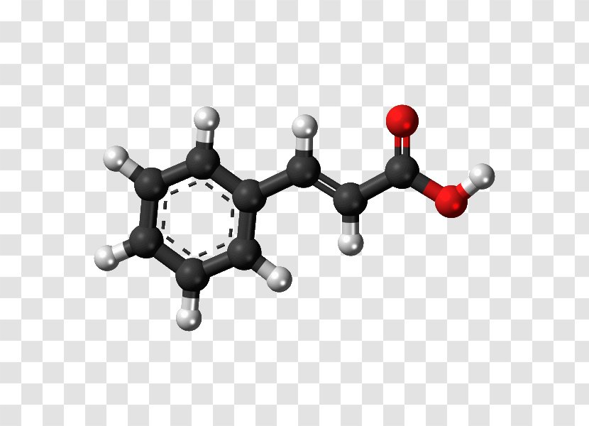 Ball-and-stick Model Cinnamic Acid Space-filling Curcumin Chalcone - Molecule - Hippuric Transparent PNG
