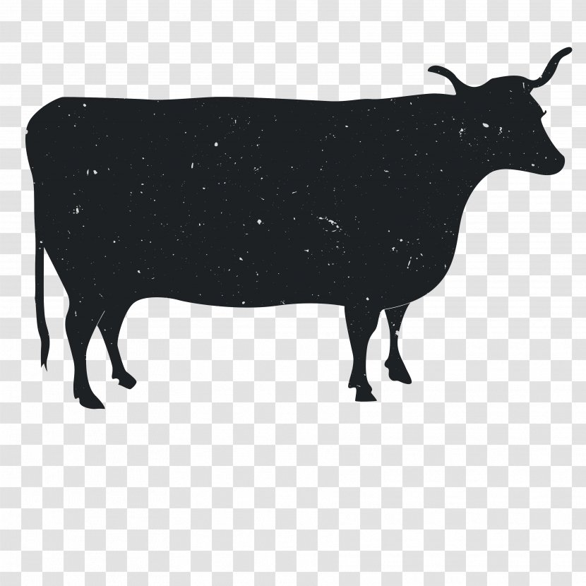Animal Silhouette Dairy Cattle - Silhouettes Transparent PNG