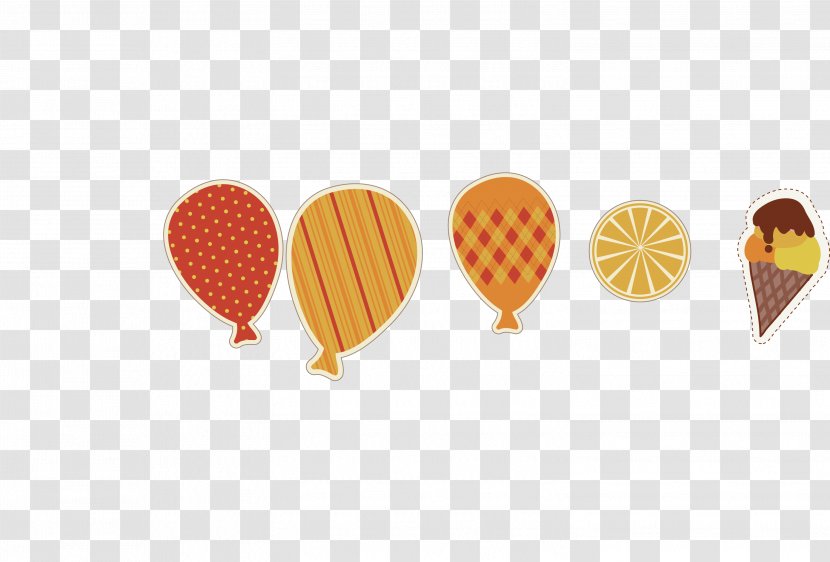 Ice Cream Balloon - Designer - Vector And Transparent PNG