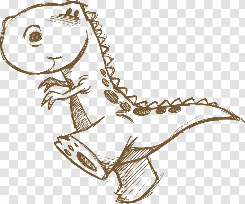 Dinosaur Tyrannosaurus Cartoon - Fossil Transparent PNG