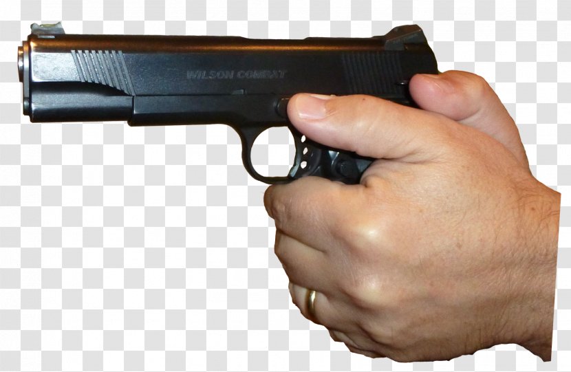 Firearm Pistol Handgun Clip Art - Gun - In Hand Clipart Transparent PNG