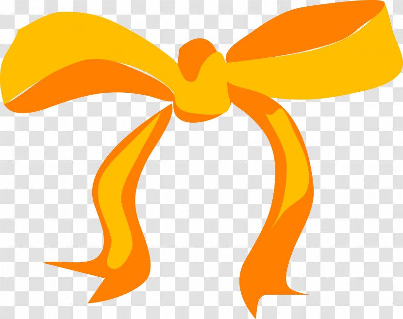 Bow And Arrow Yellow Ribbon Clip Art - Petal Transparent PNG